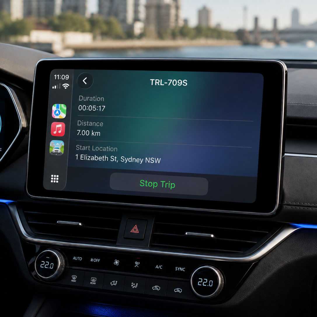mileage tracker in vehicle screens